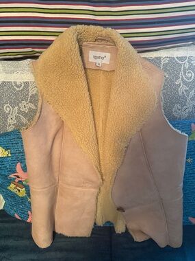 Together Women's Blush Pink Shearling-Lined Vest